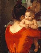 Mary Cassatt Woman in a Red Bodice and Her Child Germany oil painting artist